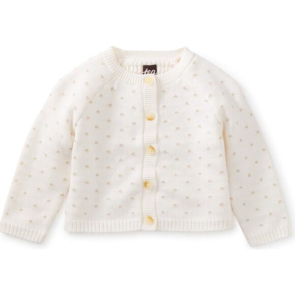 Tea Collection Other - Tea Collection Sparkle Baby Cardigan sz 12-18 m Golden Cranes